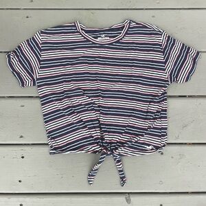 HOLLISTER Striped Cropped Tee Size XS